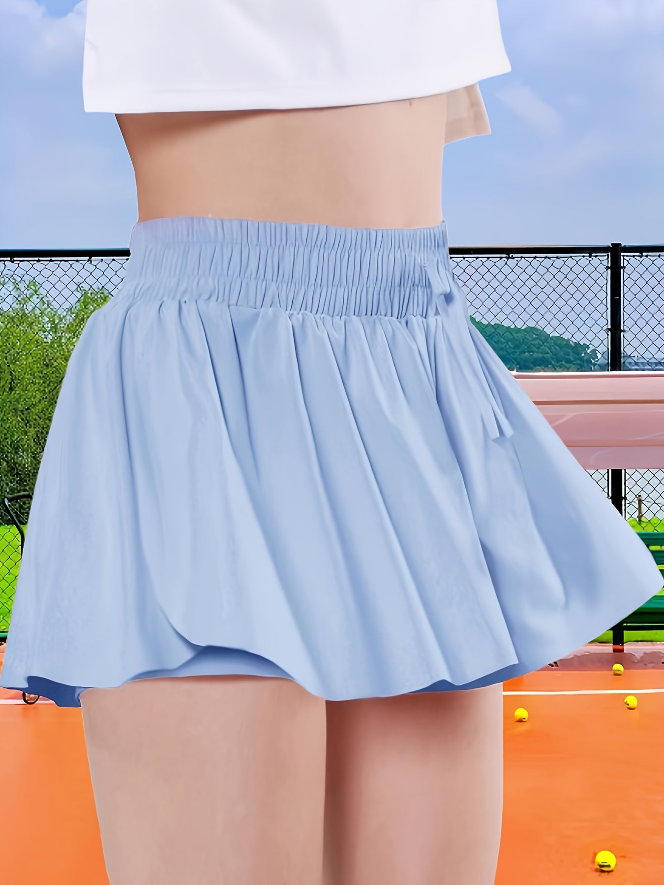 EXARUS 3-Pack Girls Flowy Shorts 2-In-1 Preppy Butterfly Skirt with Spandex Lining for Cheerleading Sports Fitness Teen Trendy Skirt Pants