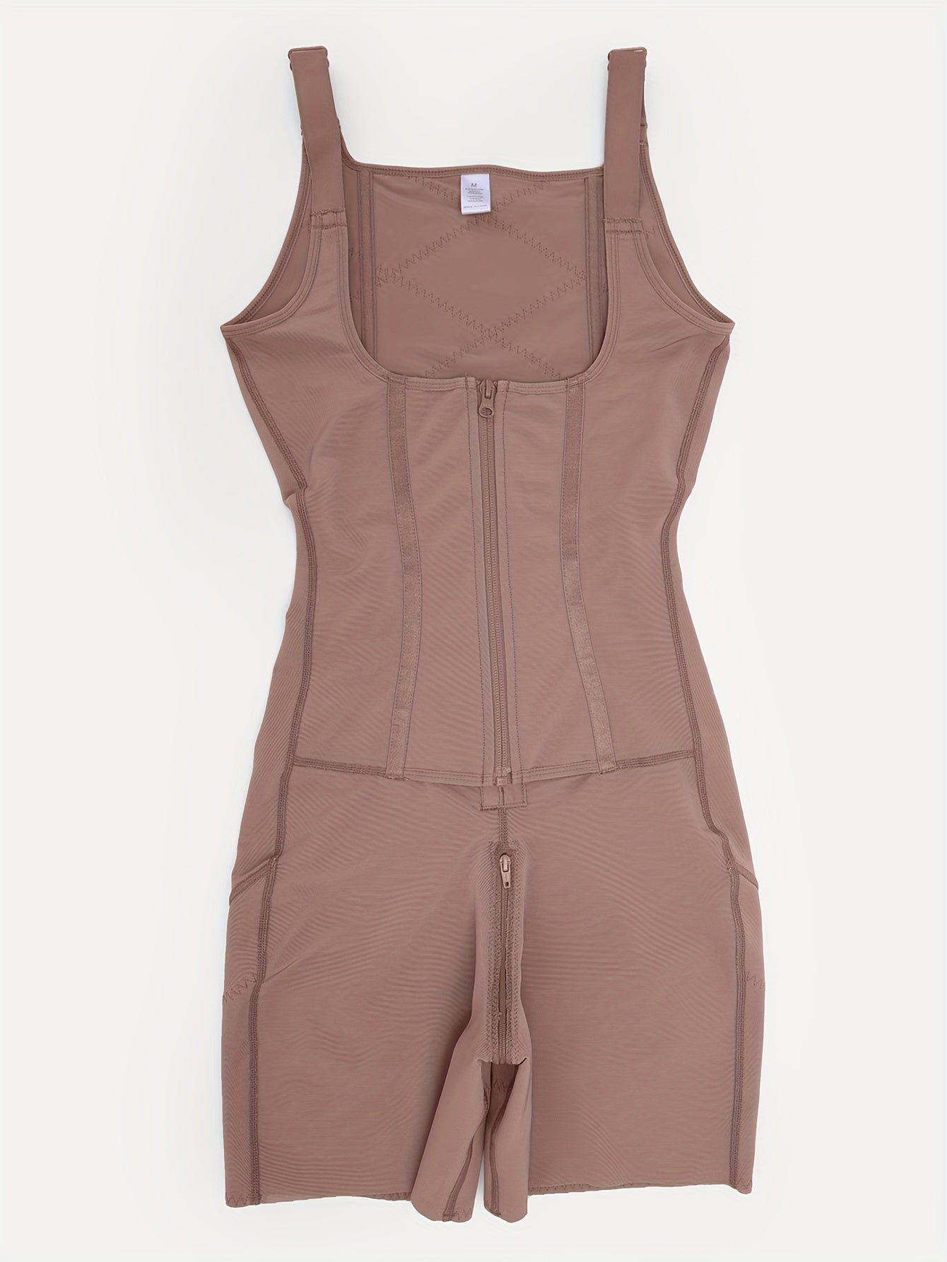 Women' 2-in-1 High Compression Spandex Bodysuit Shapewear Suit - Adjustable Abdomen Trimmer & Hip Enhancer, Full Body Tummy Control Shaper with Tummy Control, Postpartum, Workout & Casual Attire (No Chest Pads)