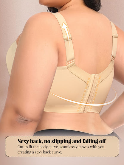 Seamless Large Size Push-up Bra for Women with Wide Shoulder Straps, Comfortable And Simple Bra