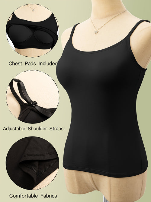Women'S One-Piece Summer Loungewear Featuring Integrated Bra Padding, Camisole Style, Wire-Free