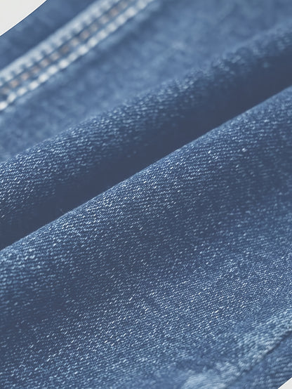Non-stretch Multi-pocket Design, Classic Zipper Button, Fashionable Casual Versatile Jeans