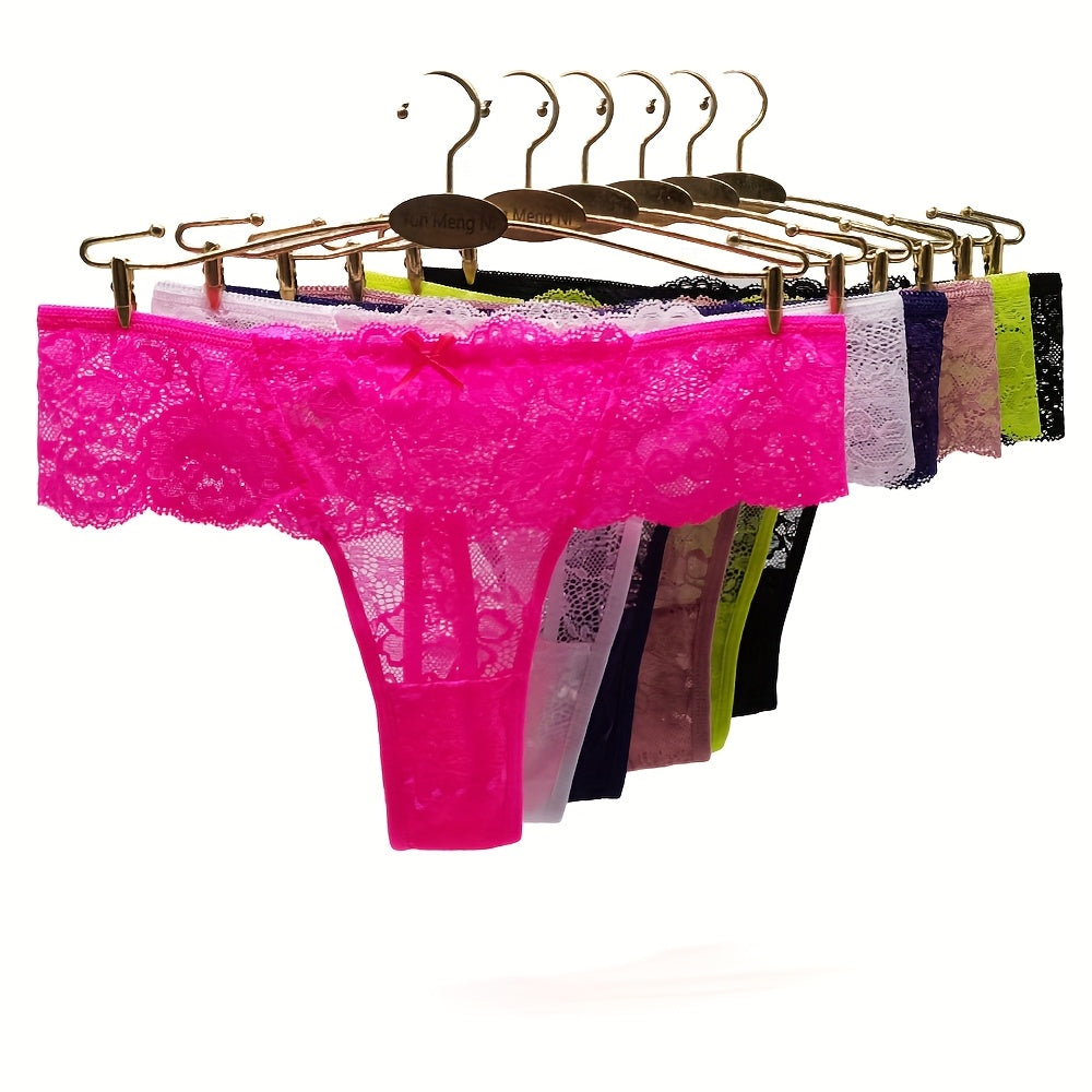 18pcs Random Assorted Lace And Tanga Thongs Sexy Comfortable Women'S Panty