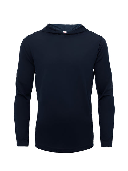 Four Piece Men'S Long Sleeved Solid Color Sports Top, Long Sleeved Hooded Sports Top, Quick Drying Fabric, Simple, Comfortable And Breathable