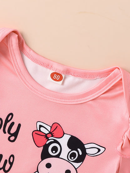 2 Sets Of Combination Children'S Suits, Fashionable Printed Hayi Girls' Suits, Newborn Baby Suits, for Outdoor