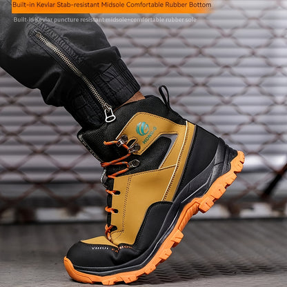 Men'S Steel Toe Boots, Puncture Resistant Shoes, Spatter Resistant Welding Work Boots, Men'S Fashion Classic Work Boots, Comfortable Industrial Shoes, Men'S Functional Footwear