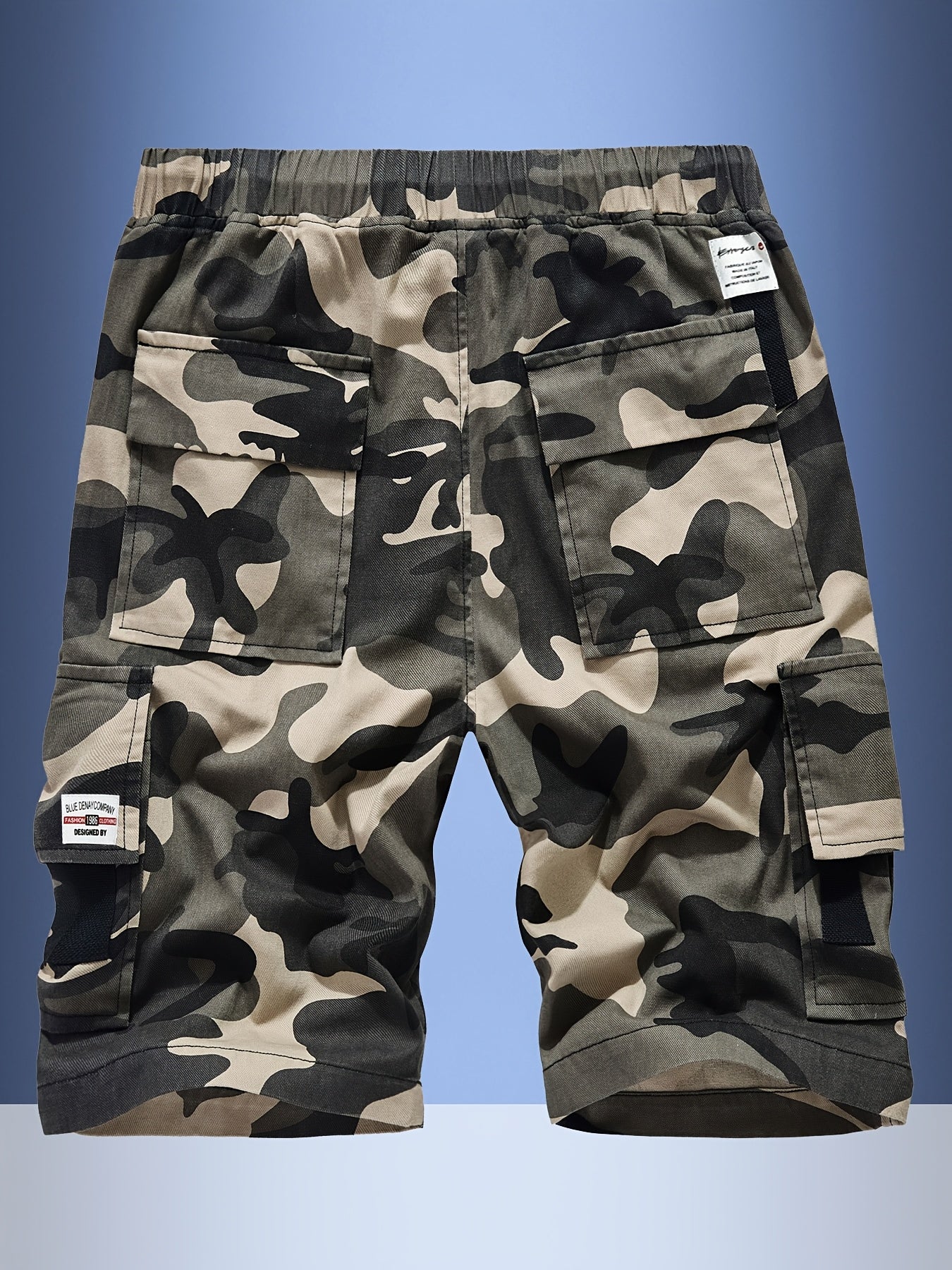 Men'S Large Size Work Pants Camouflage Heavyweight American Trend Comfortable Athletic Casual Hiking Outdoor Elastic Waist Head Multi-Pockets, Plus Size
