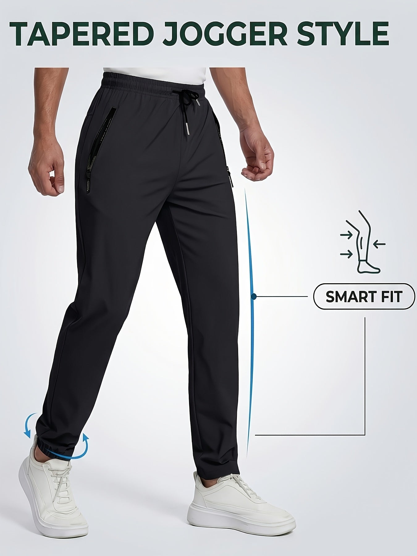 Three Pairs Of Men's Summer Stretch Ice Silky Fiber Long Pants Feature Drawstring Waistbands, Breathable And Quick-drying Materials, And Letter Patterns. Suitable for Fishing, Basketball, Camping, Gym Workouts, And Beach Running.
