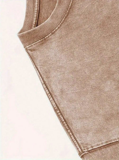 Coffee Brown Oversized Short-Sleeve T-Shirt - product view 10