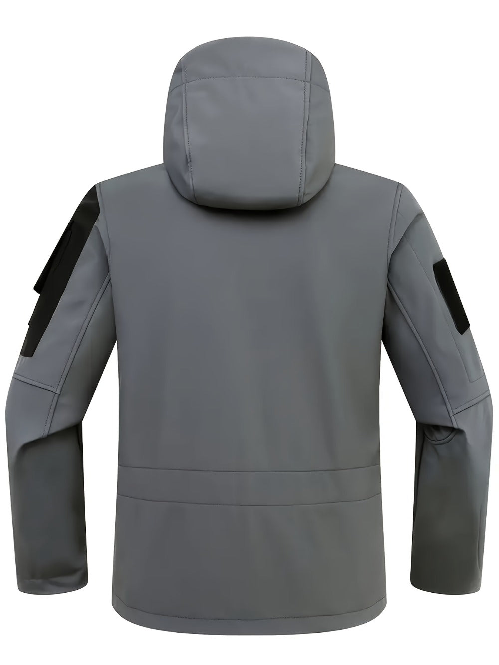 Men's Tactical Softshell Jacket - Hooded Multi-Pocket Windbreaker