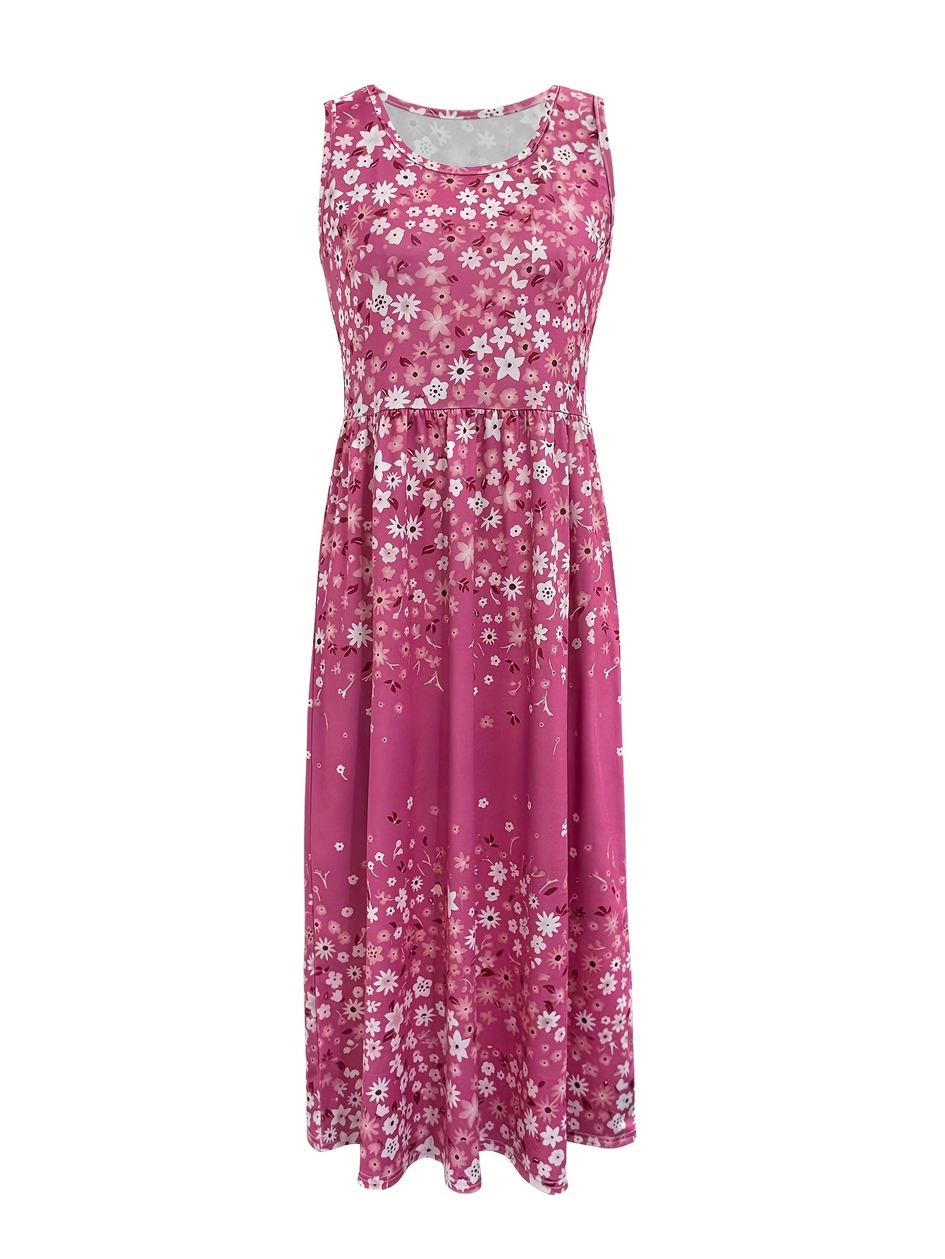 Spring And Summer Fashion Vacation Floral Print Vest Dress