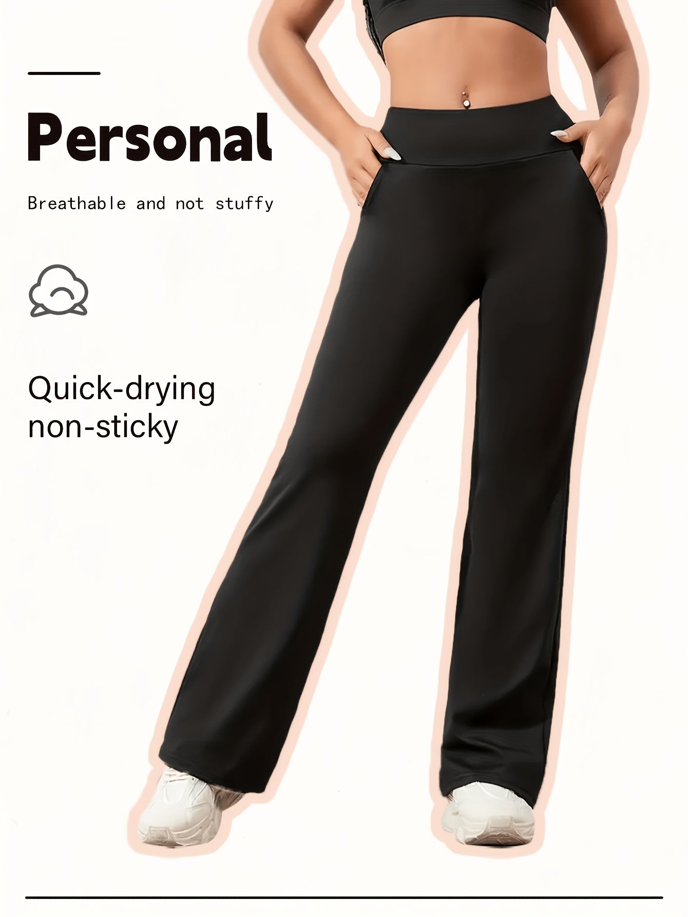 Four-piece Set Of Women'S Fashionable Spring Front-slit Bell-bottom Pants, High-waisted Casual Home Pants For Summer, Flattering The Figure, Women'S Christmas Outfit