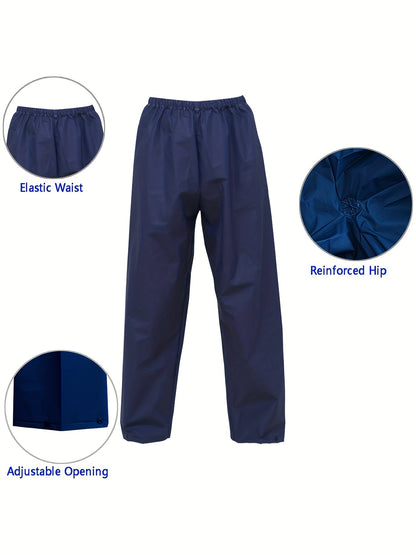 Ultra-Lite Rain Coat with Pants for Men Women Waterproof Rain Suit for All Sports, Reusable, Portable, Waterproof, Breathable, Dependable Wet Weather Protection, for Cycling, Fishing, Running, Hiking, Camping(Navy), Father's Day Gift