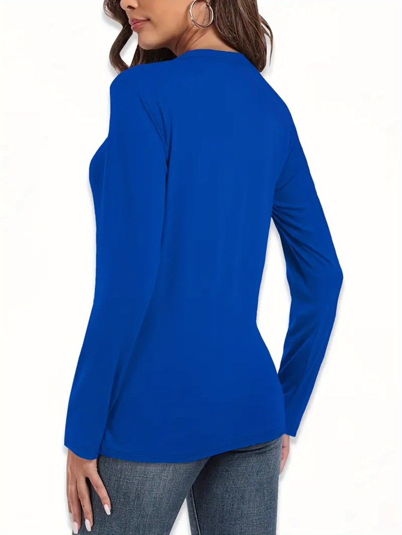 Vibrant Dragonfly Print Crew Neck Top, Soft, Breathable, Long Sleeve Top for Spring & Summer - Ladies' Casual Attire, Perfect for Outdoor