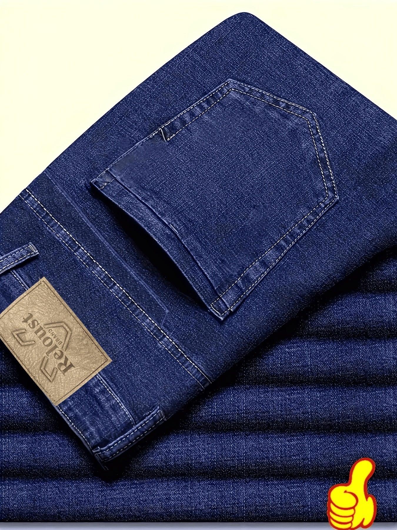 Men'S Regular Cut, Comfortable Stretch Waist Jeans, Classic All-Season Style, Comfortable Stretch Straight Leg Design. Suitable for Casual, Business, And Work Wear, Everyday Casual Attire, And a Must-Have Gift