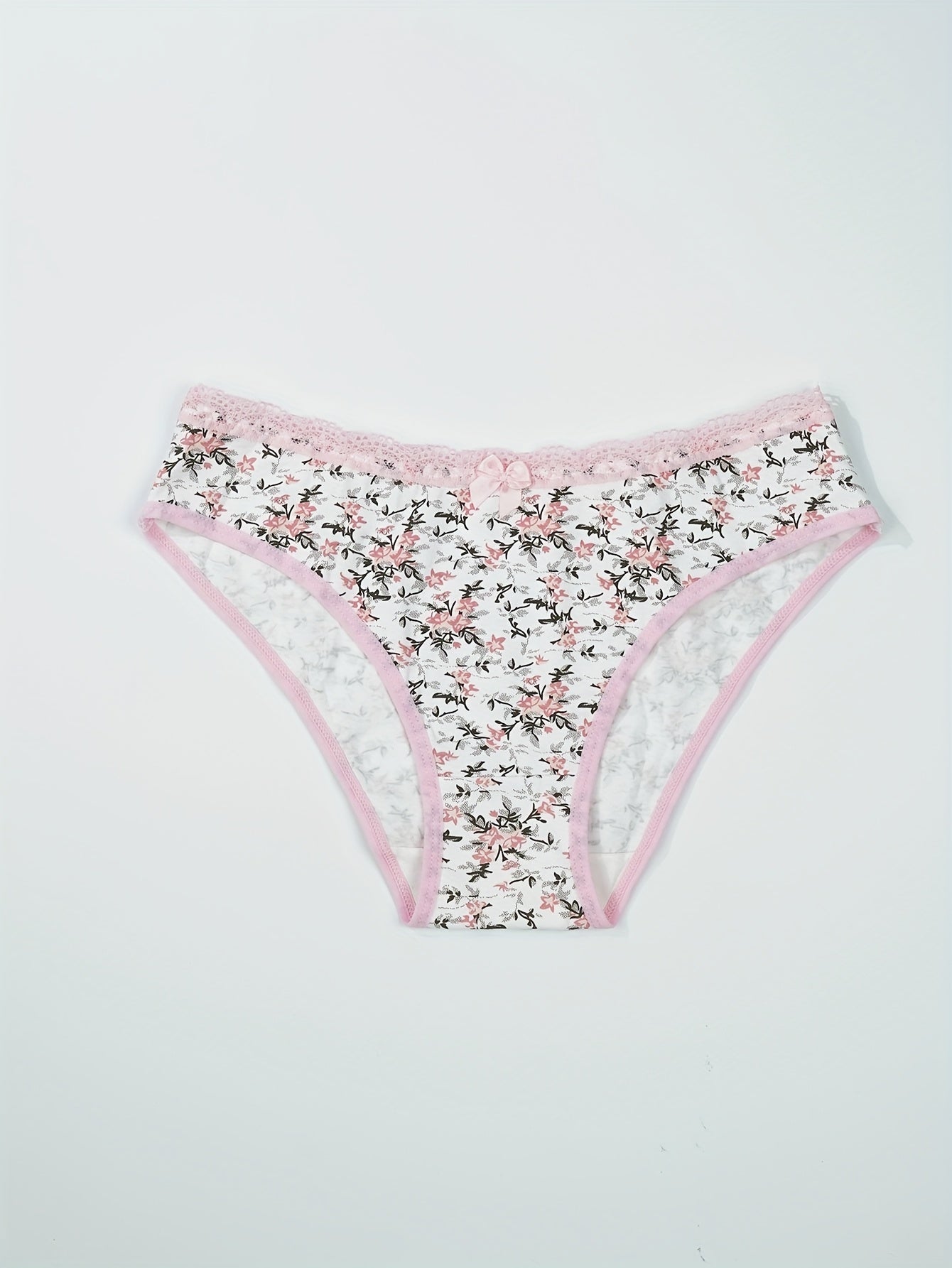 5-Pack Women'S Triangle Panties with Striped and Floral Print, Soft Stretchy 95% Breathable Underwear in Nude Pink - Comfortable & Light Beige-Friendly