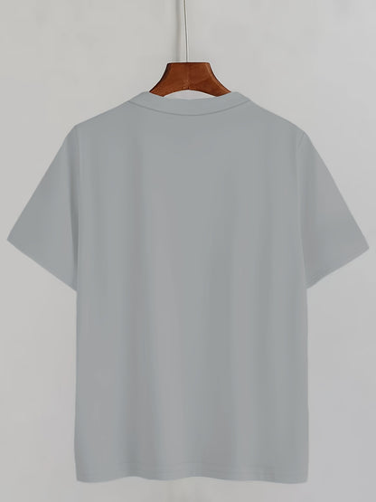 3pcs Men'S T-Shirt Set- Lightweight and Breathable Crew Neck T-Shirts, Suitable for Casual and Formal Wear- Summer Essential Basics, Classic Fit, Easy to Care for, Basic Tops, Office Wear
