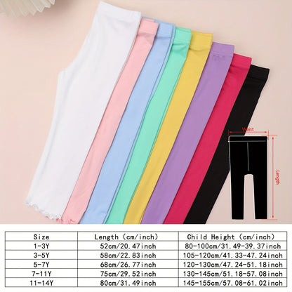 Girls' 6411 Wood Ear 8/Black White Red Green Yellow Blue Purple Pink Leggings - product view 7