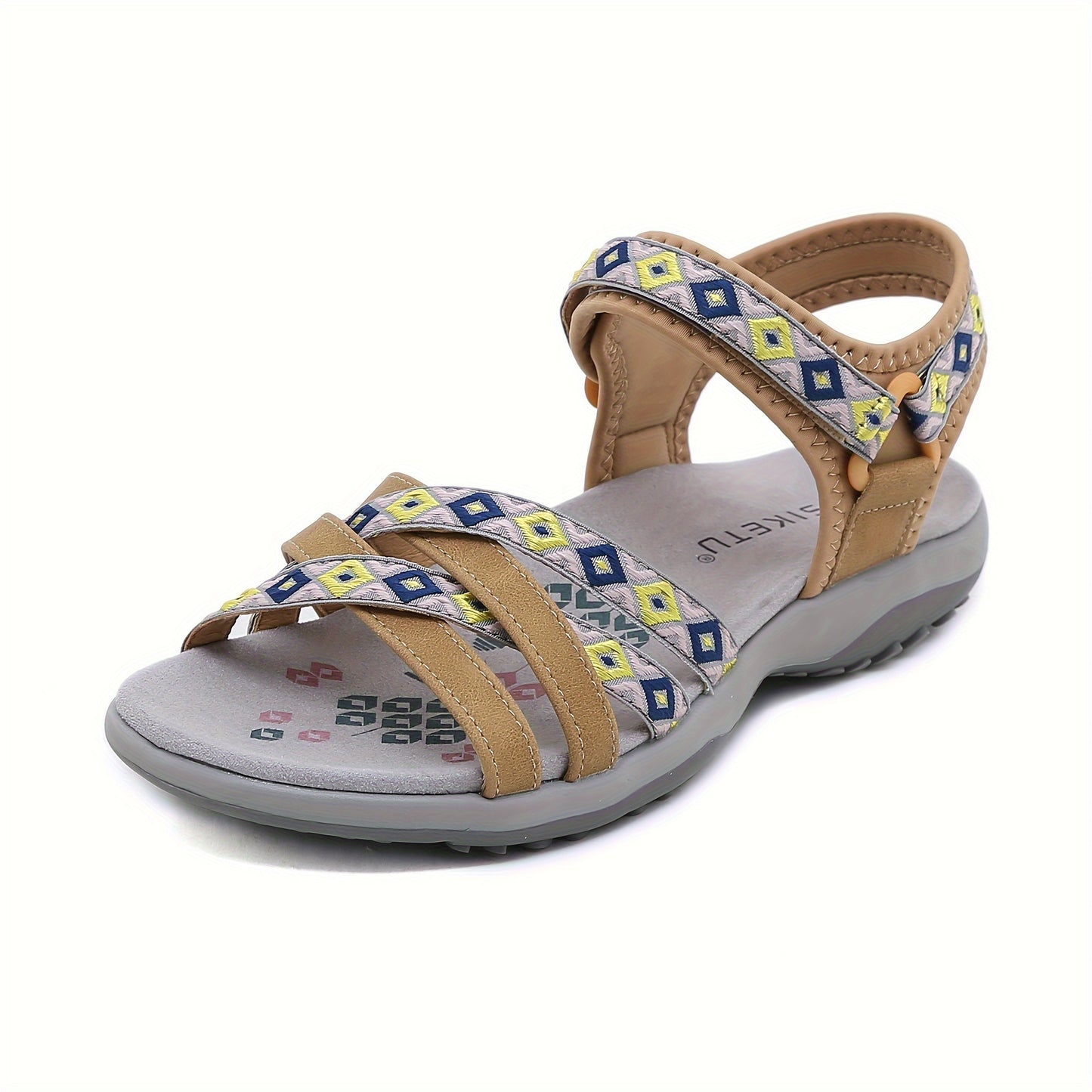 Ladies' Hiking Sandals Designed for Comfort, Featuring Arch Support And Adjustable Straps, Perfect for Outdoor Activities And Stylish for Summer Beach Outings.