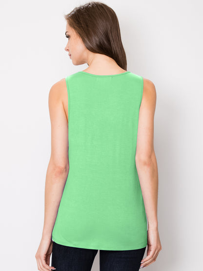 Women's Sleeveless Scoop Neck Loose Fit Tank Top