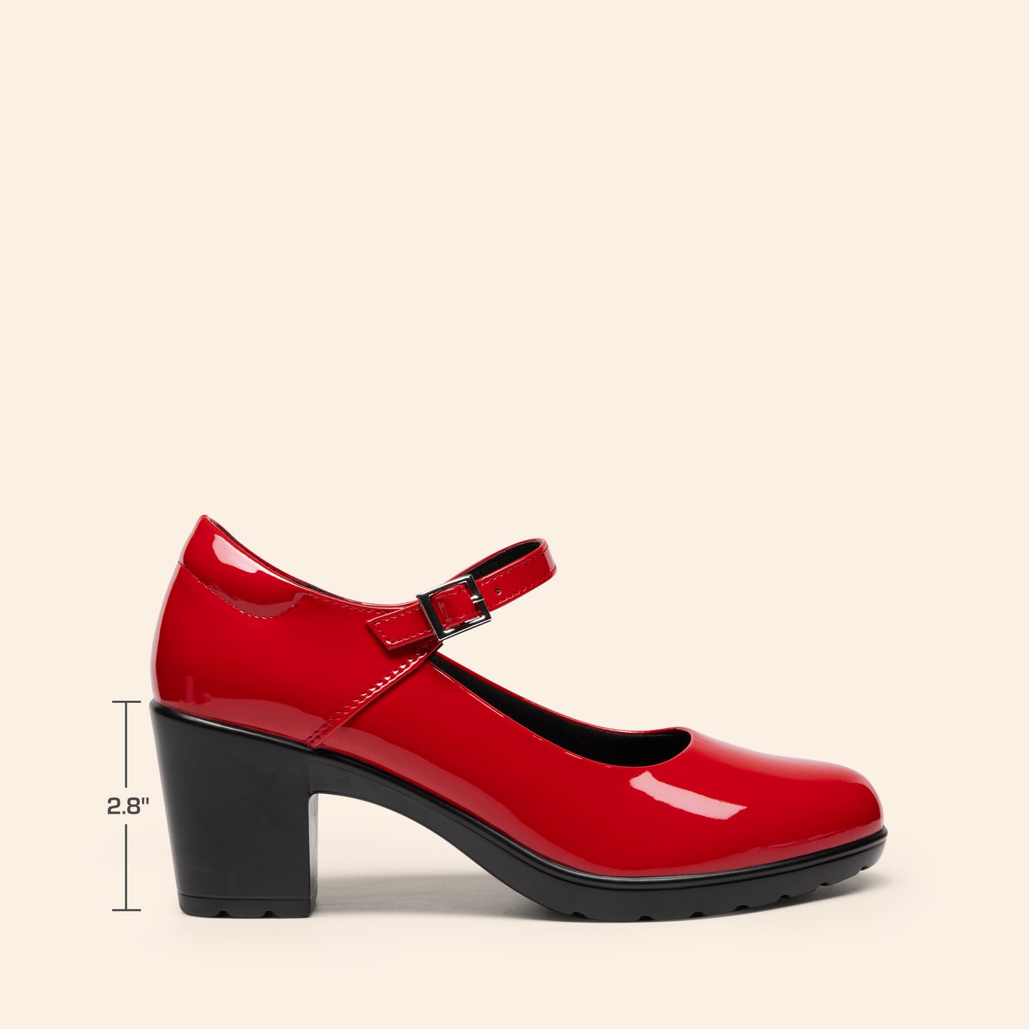 Women's Chunky Low Block Heels Mary Jane Closed Toe Work Pumps Comfortable Round Toe Dress Wedding Shoes