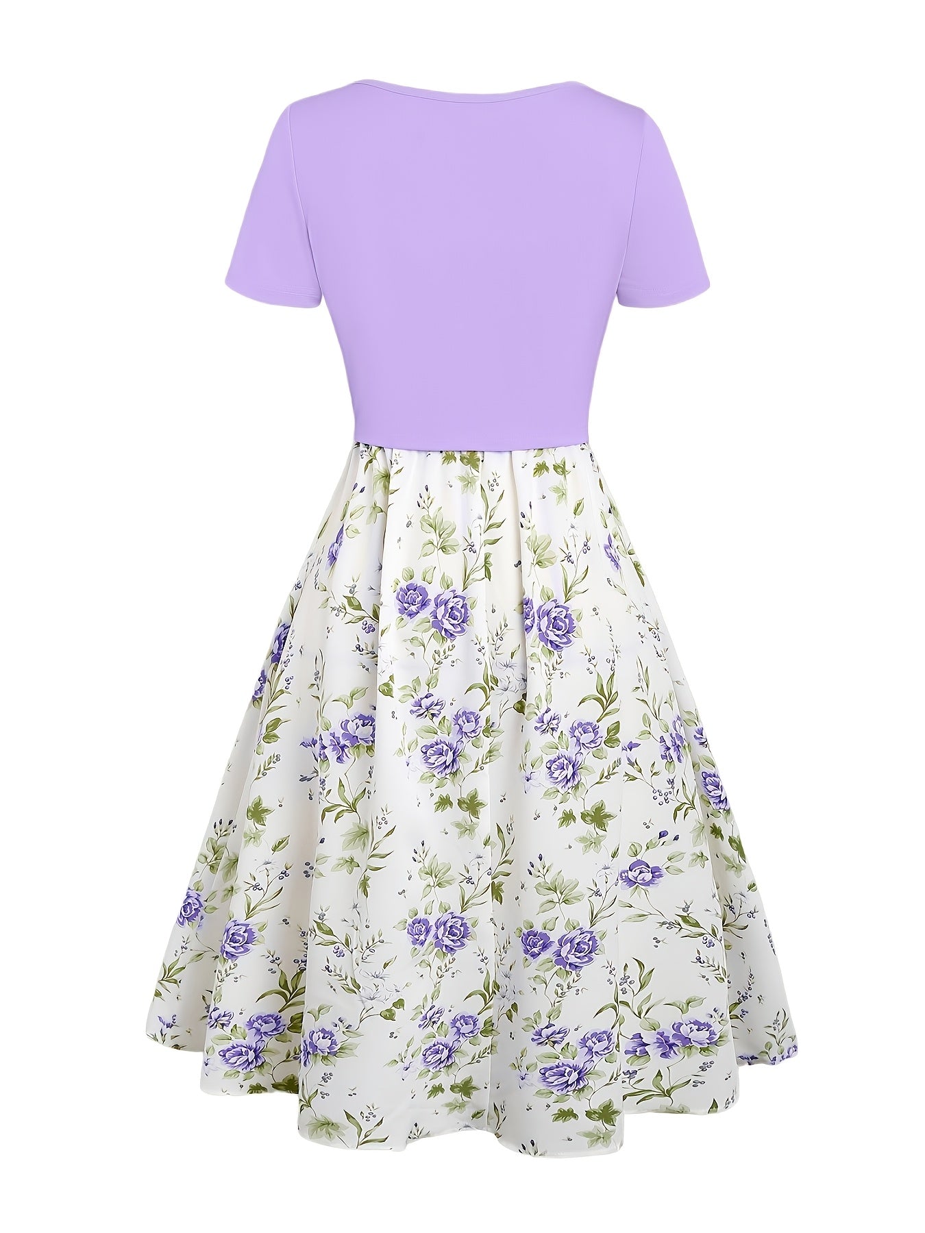 Floral Print Waisted Sleeveless Cami Dress And Solid Lace Up Short Sleeve Crop Top Set