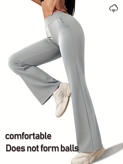 2025 New Style 3-Pack Casual Sports Micro Flare Pants, Fitness Pants, Yoga Pants, High-Waisted And Tummy-Control Flare Trousers for Women. Easily Adapt to Various Occasions! [Today's Special Offer] Buy Gray And Black And Get Brown for Free.