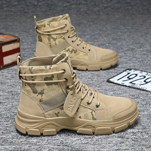 Men's Boots - Non-Slip Sole Lace-Up for Outdoor & Travel 318693