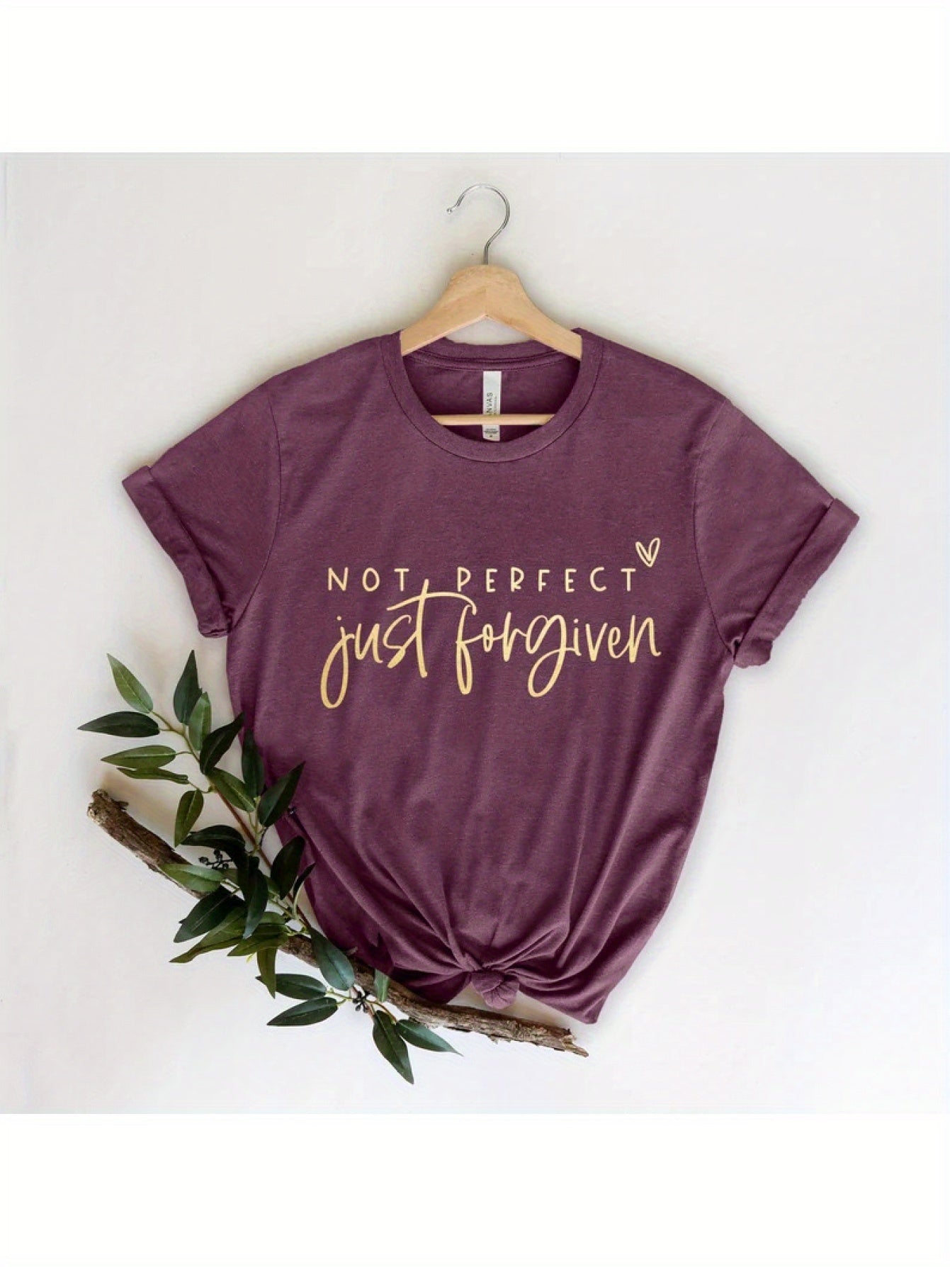 Not Perfect, But Forgiven T-shirt, Christian T-shirt, Religious Gift For Women, Adult Easter Gift, Bible T-shirt, Jesus Faith