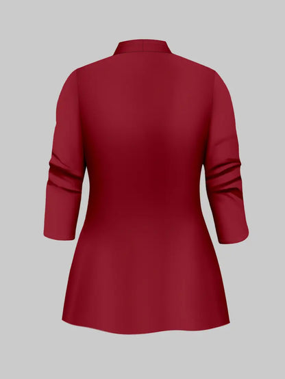 Women'S Retro Irregular Hem Three-Quarter Sleeve Cardigan + Black Camisole and Plaid Bodycon Skirt Three-Piece Set - Spring/Autumn Commuter and Party Outfit