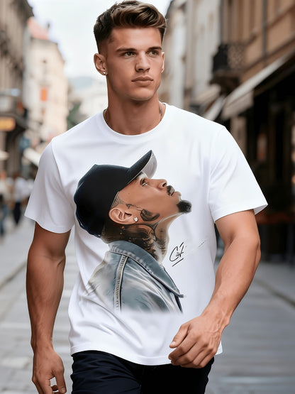 Men's Graphic T-Shirt - Round Neck Short Sleeve Everyday Style 425381
