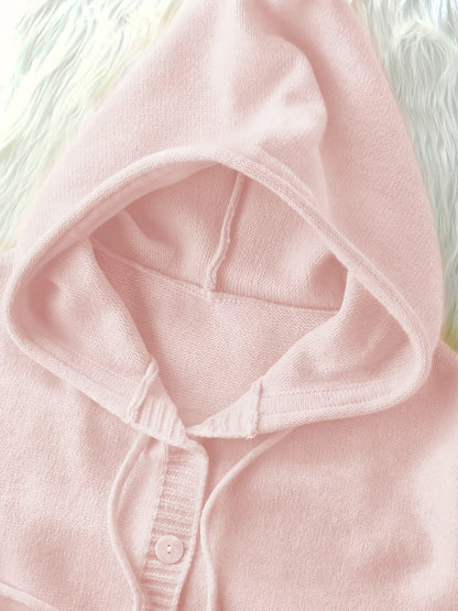 Plus Size - Plus Size - Plus Size Women'S Clothing, Sweet And Cute Style, Women'S Hooded Button-Up Cardigans, Autumn And Winter Fashion And Playful Items