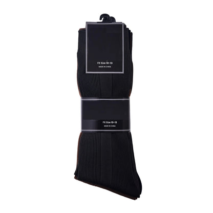 6 PAIRS MEN'S DRESS SOCKS IN BLACK
