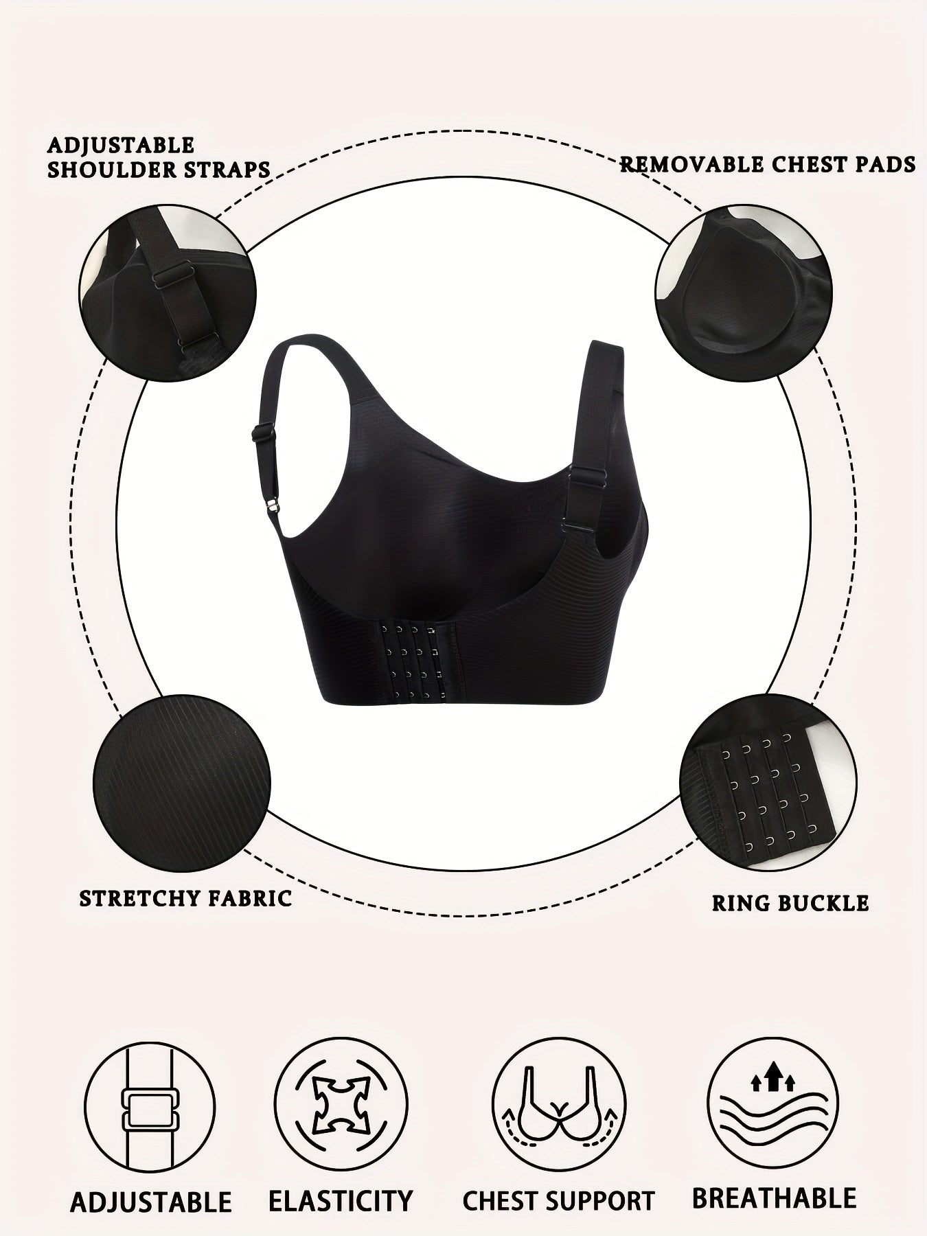 Women's Black T-Shirt - product view 12