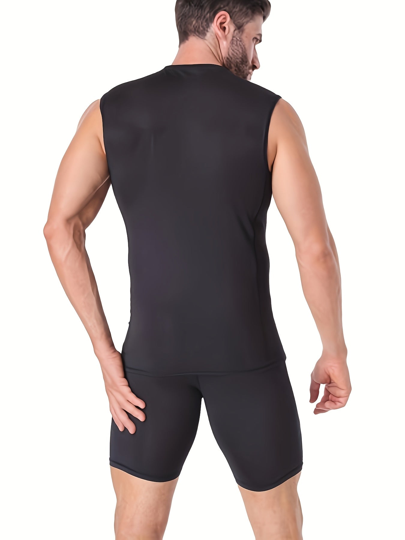5- Pieces Men'S Sports Compression Vest Sleeveless Sports Top, Suitable For Exercise, Running, Fitness, And Daily Casual Wear