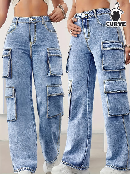 Increase The Size Of Plain Flip Pocket Book Bag Tooling Jeans Loose Version Of High Elastic Zipper Button Opening And Closing Four Seasons Can Wear Comfortable Plus Size Jeans.