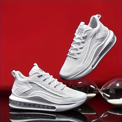 Men's Sneakers, Fashionable Lace Up, Lightweight Anti Slip And Shock-absorbing Air Cushion, Comfortable And Breathable Men's Shoes, Fitness Tennis Shoes, Running Shoes For Men, Work Boots For Men,