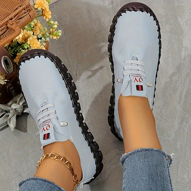 Women'S Shoes for Women - Breathable Lightweight Lace-Up Walking Shoes with Non-Slip Sole, Soft PU Foam Insole & Fabric Lining, Beige & Maroon Accents for All-Day Comfort, Versatile Daily Wear, Ladies Work Shoes, Women Shoes, Sneakers