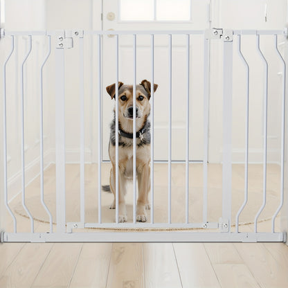 29.5-62.6" Baby Gate for Stairs, Height 30'' Auto Close Pet Dog Gate for Doorways-Easy Install Pressure Mounted Baby Fence Gates, with Wall Guards/Y-Shaped Parts