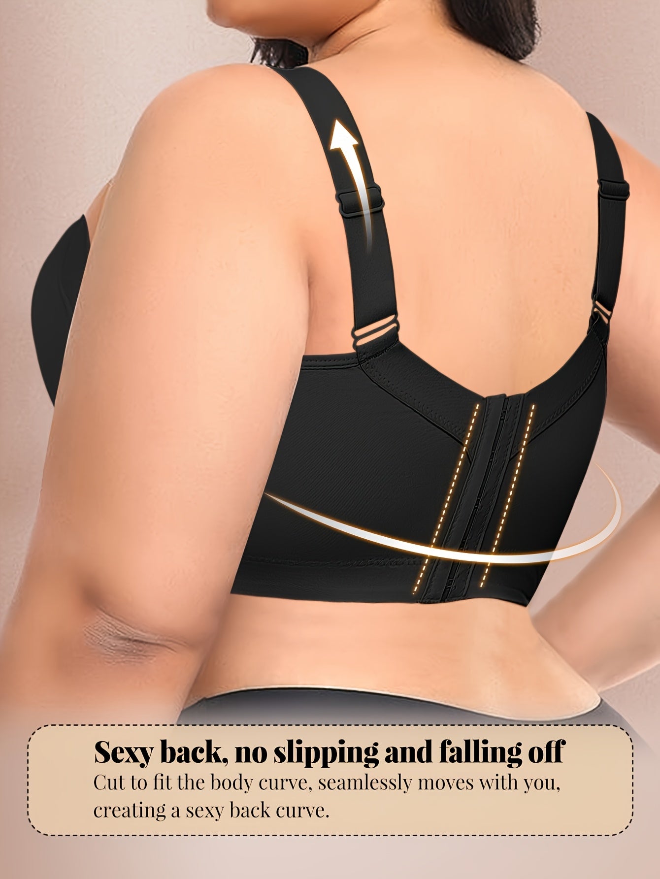 Set of Three Alluring Seamless Bras in Large Size with Gathered Design And Wide Shoulder Straps, Perfect for Everyday Use