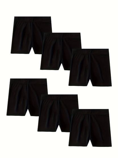 Random Resinta 6pcs Toddler Girls Biker Shorts Solid Bike Cartwheel Shorts Kids Under Dress Dance Safety Shorts