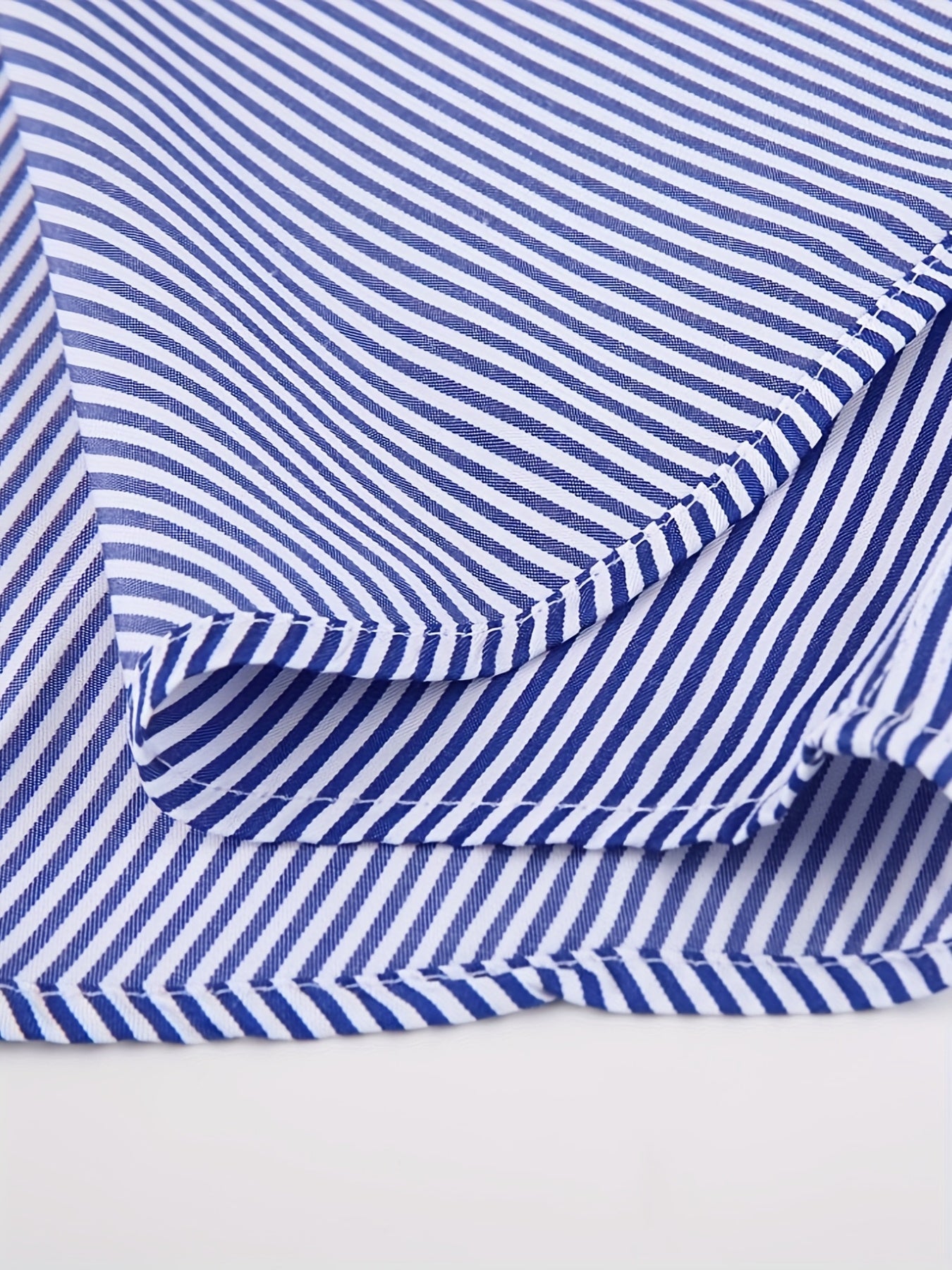 Men'S Striped Dress Shirt Long Sleeve - Premium Formal Shirt for Business, Weddings & Events, Lapel Collar, Single-Breasted, Wrinkle Resistant, Comfort Fit, Classic Office And Party Attire