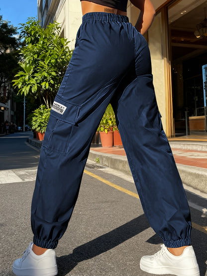 Women'S Lightweight Cargo Jogger Pants - Quick-Dry Breathable Drawstring Ankle Trousers for Casual Outdoor Sports