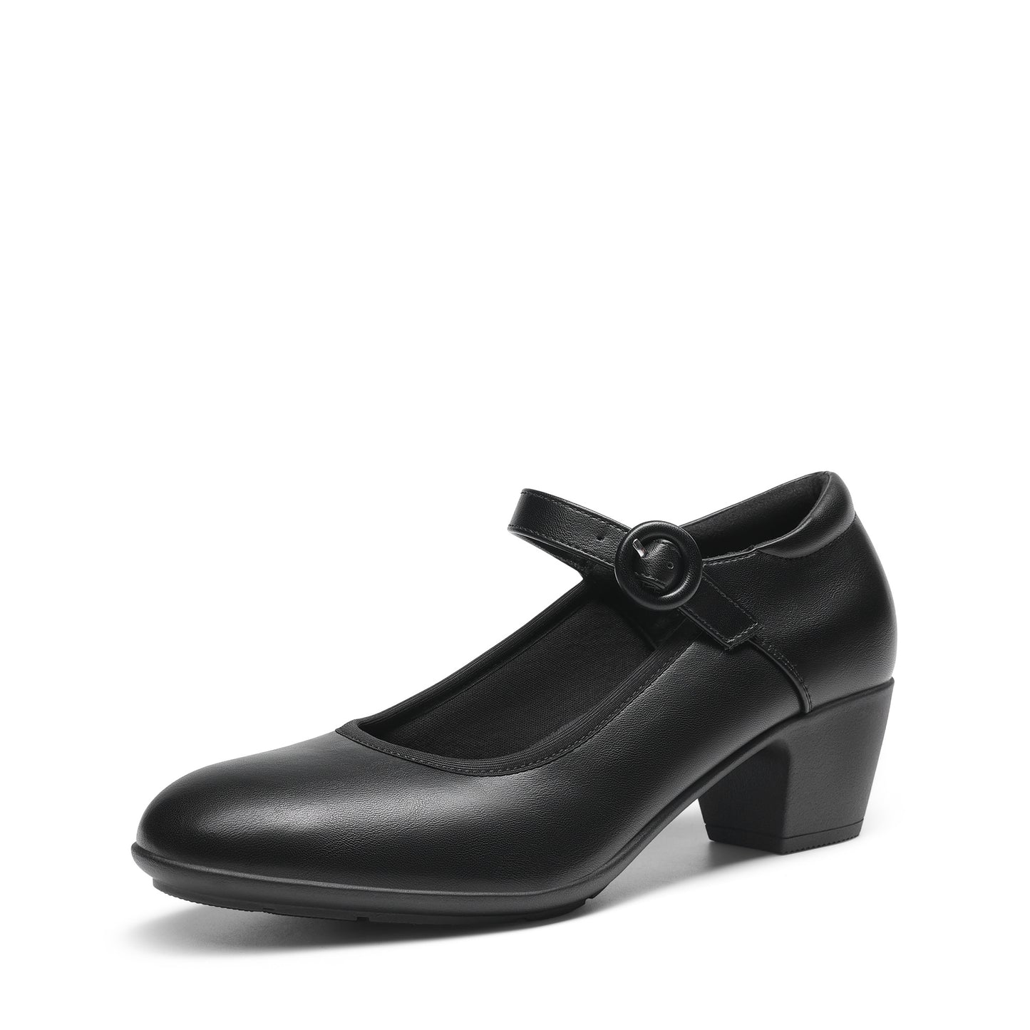 Women's Pumps Low Chunky Mary Jane Heels Closed Toe Comfortable Work Dress Shoes