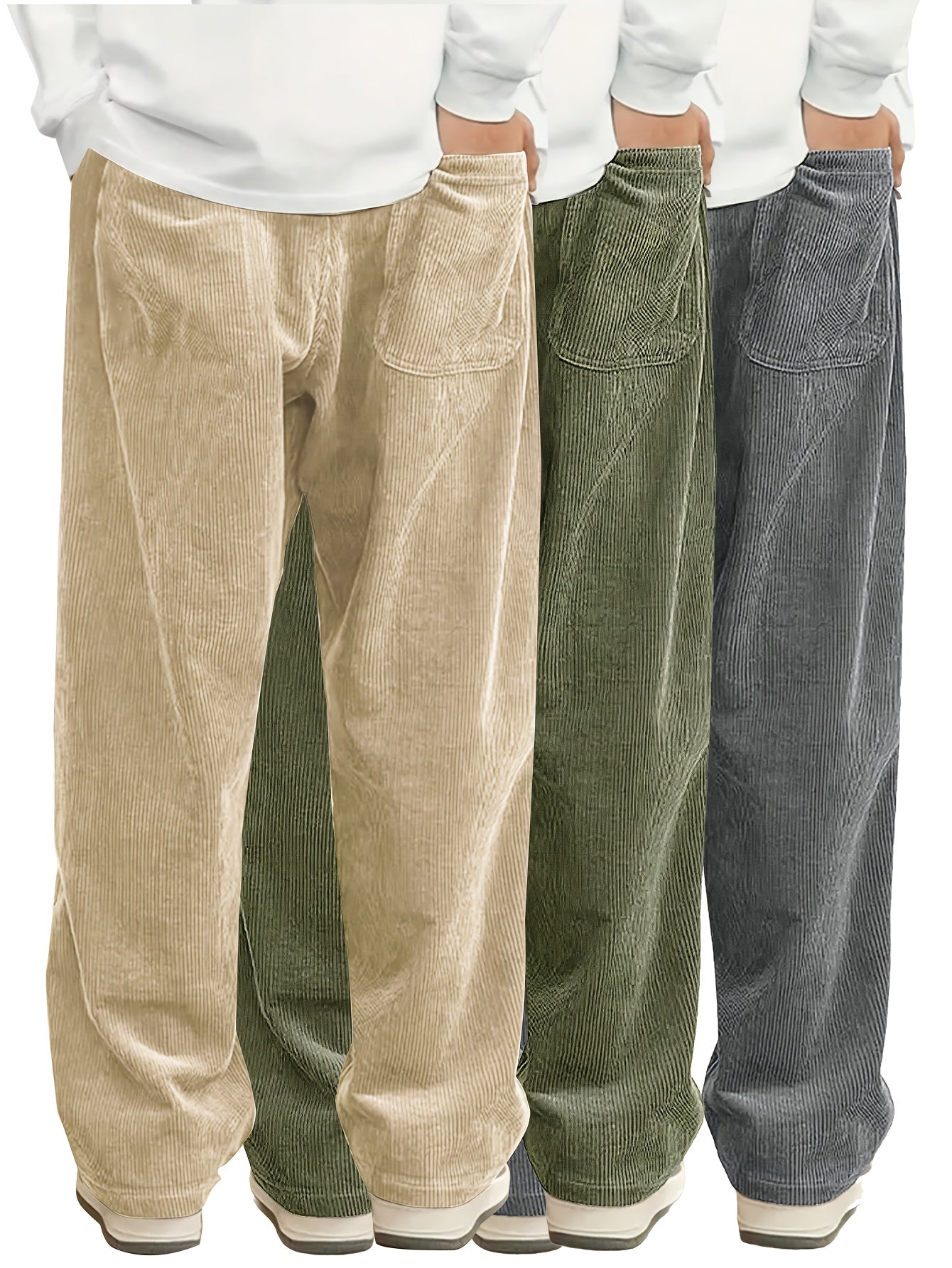 Men's Black+Black+Brown Pants - product view 51