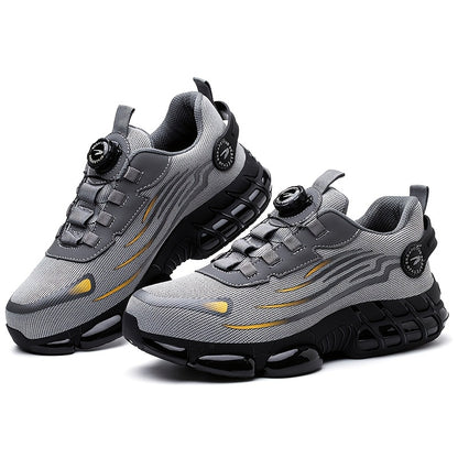 Steel Toe Work Shoes Man Slip Resistant Abrasion Resistant Construction Working Boots Comfortable Breathable Sneaker