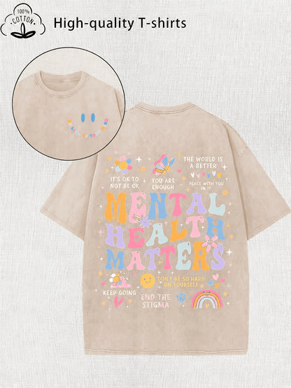 Trendy Women'S Retro Printed T-Shirt - Made from 230G Thick, Featuring a Retro Street Style with a Crew Neck And Short Sleeves. It'S Machine Washable And Ideal for Casual Wear in Spring And Summer, Offering a Unique Loose Fit