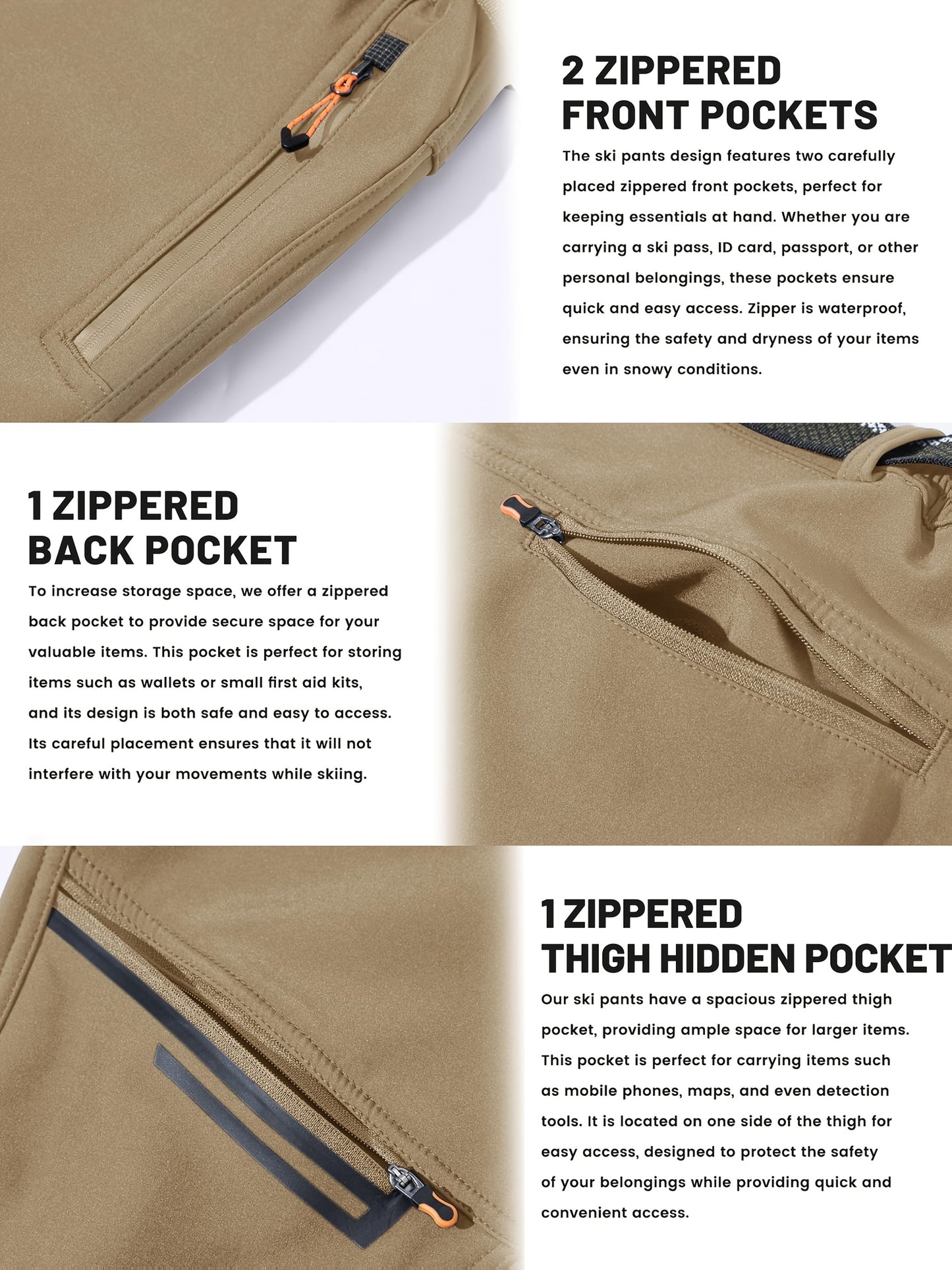 Men's Winter Fleece Pants Outdoor Softshell Pants Thickened Warm Lined Camping Fishing Trekking Hiking Pants Casual Trousers