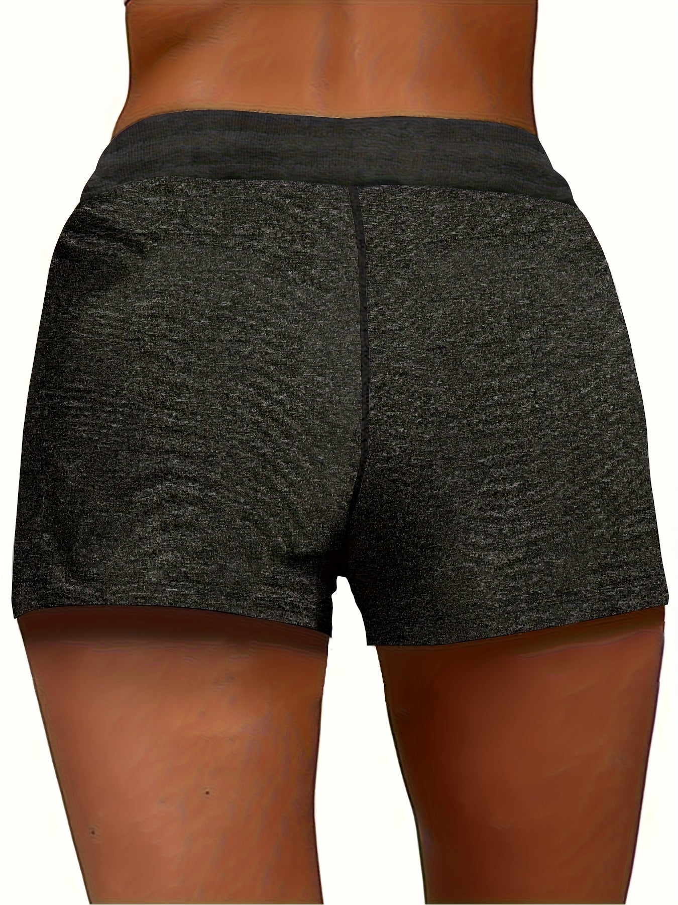 2pcs Solid-color Casual Pocket Women'S Shorts With Adjustable Drawstrings - Spring, Summer And Autumn Lightweight And Breathable Fabric, Machine Washable, Suitable For Home And Daily Wear, Seasonal Fashion, Soft Texture