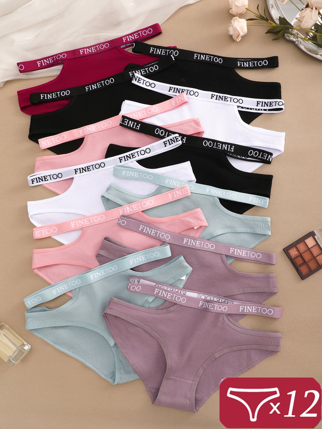 Women's Mixed colors Knit Printed Underwear - product view 2
