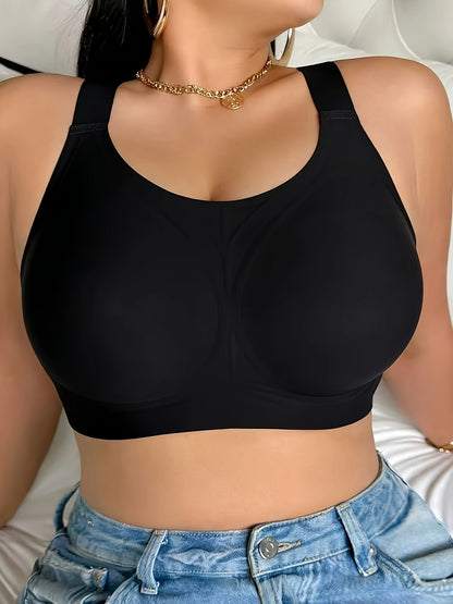Bras for Women Supportive Wireless Push Up Bra Full Coverage No Underwire Seamless Plus Size for Older Women